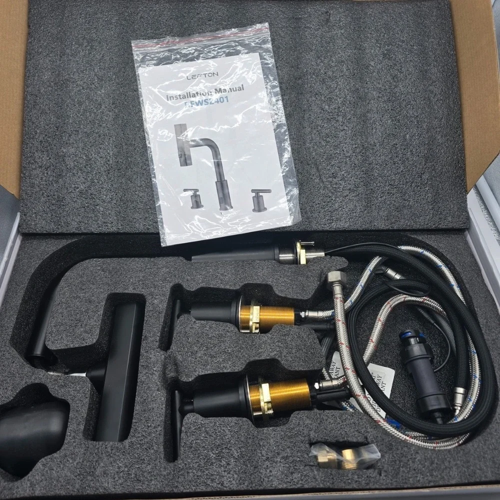 Lefton BFWS2401 Waterfall Bathroom Faucet 3 Hole 8